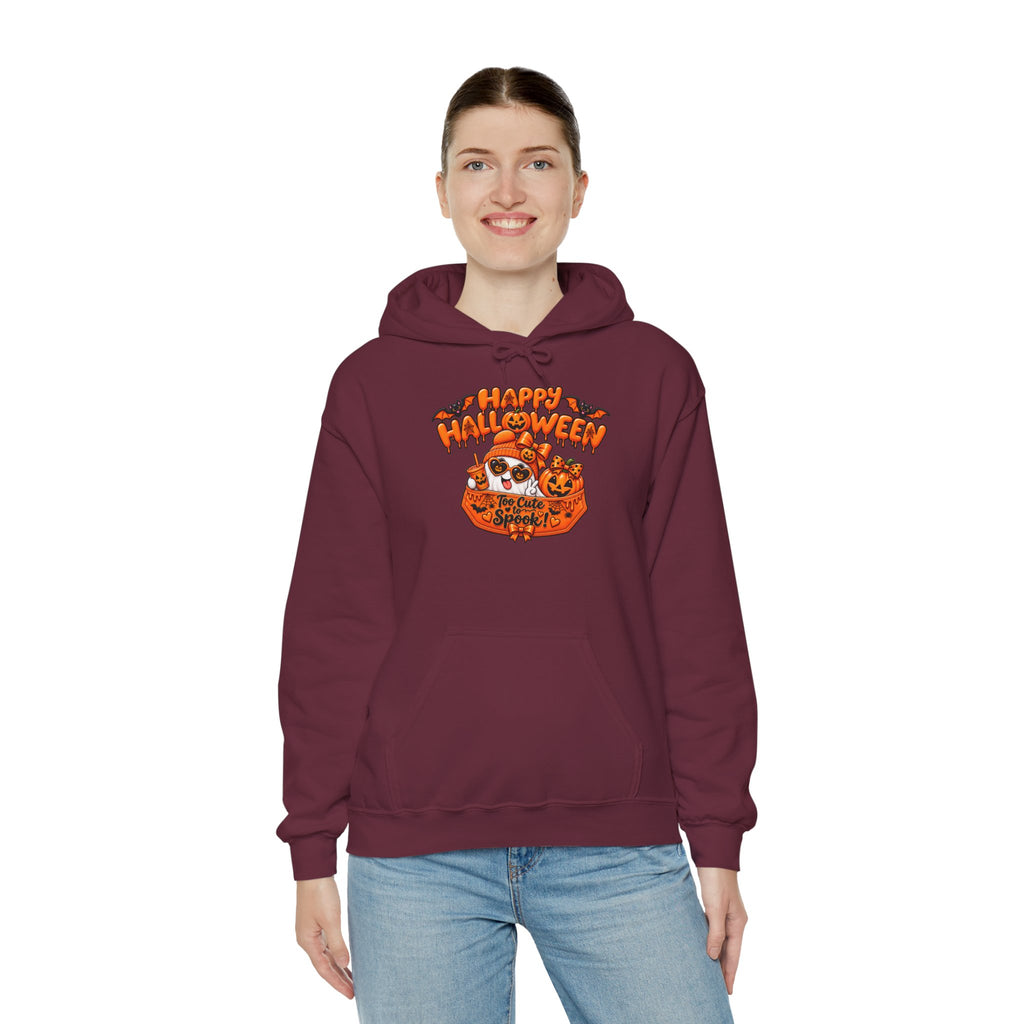 Halloween Cat Hoodie – "Happy Halloween" Pumpkin Cats Graphic