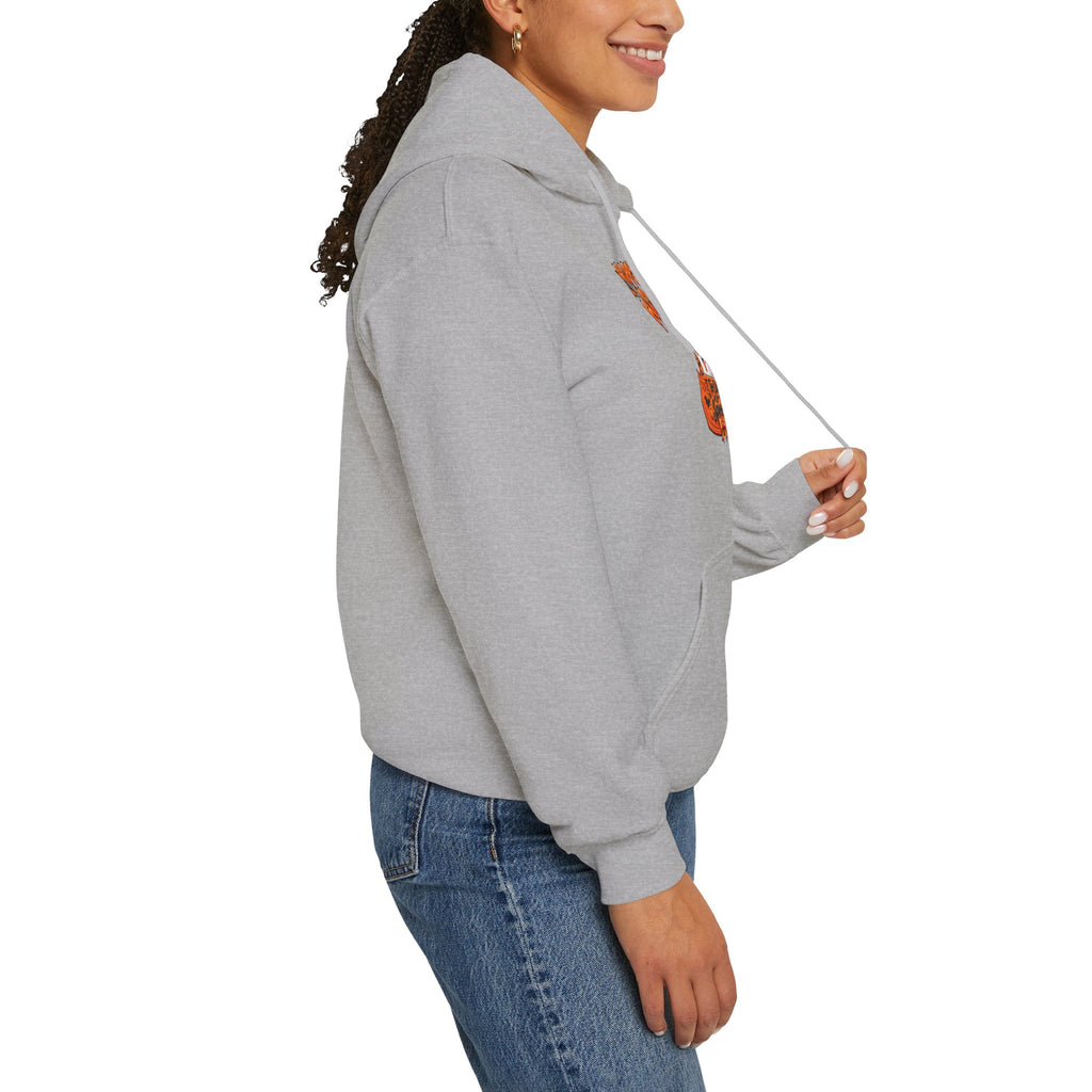 Halloween Cat Hoodie – "Happy Halloween" Pumpkin Cats Graphic
