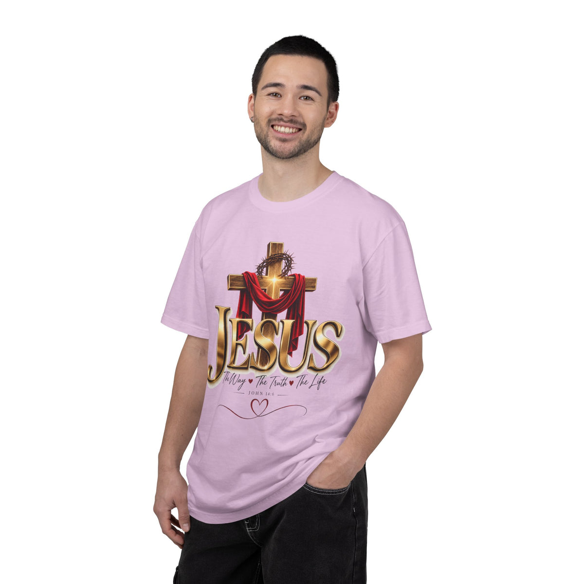 Jesus Cross T-Shirt — "The Way, the Truth, the Life" Christian Faith Tee