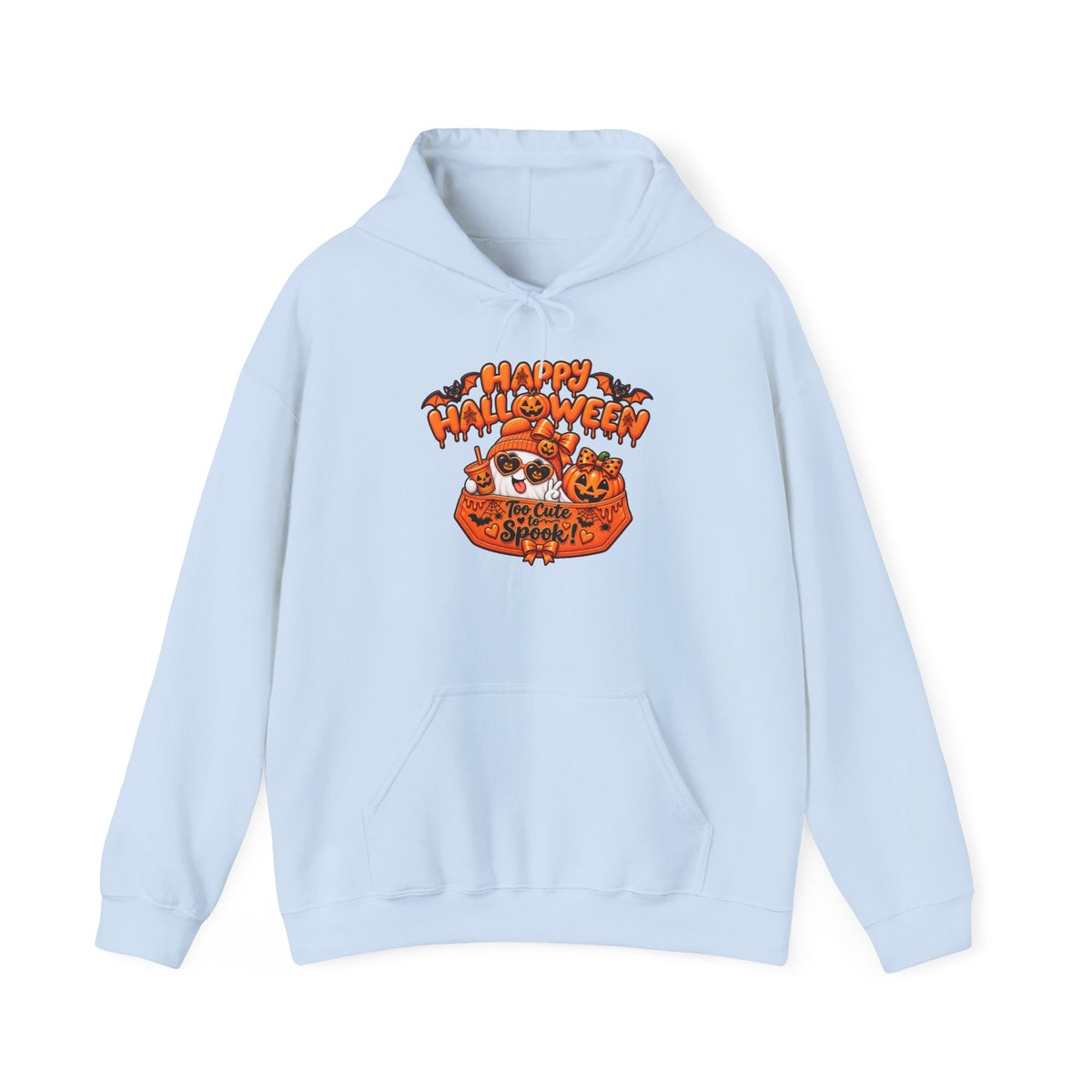 Halloween Cat Hoodie – "Happy Halloween" Pumpkin Cats Graphic