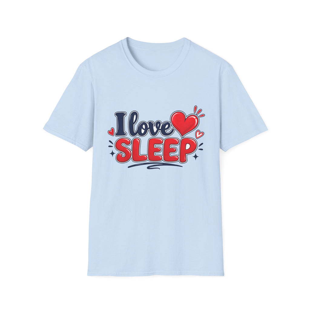 I Love Sleep T-Shirt — Cute Heart Graphic Sleep Lover Tee