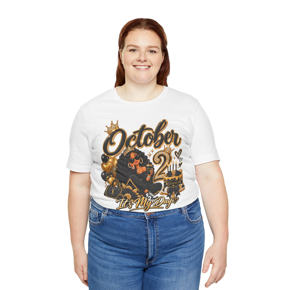 October 2 Birthday Tee — "October 2 It's My Day" Celebration Shirt
