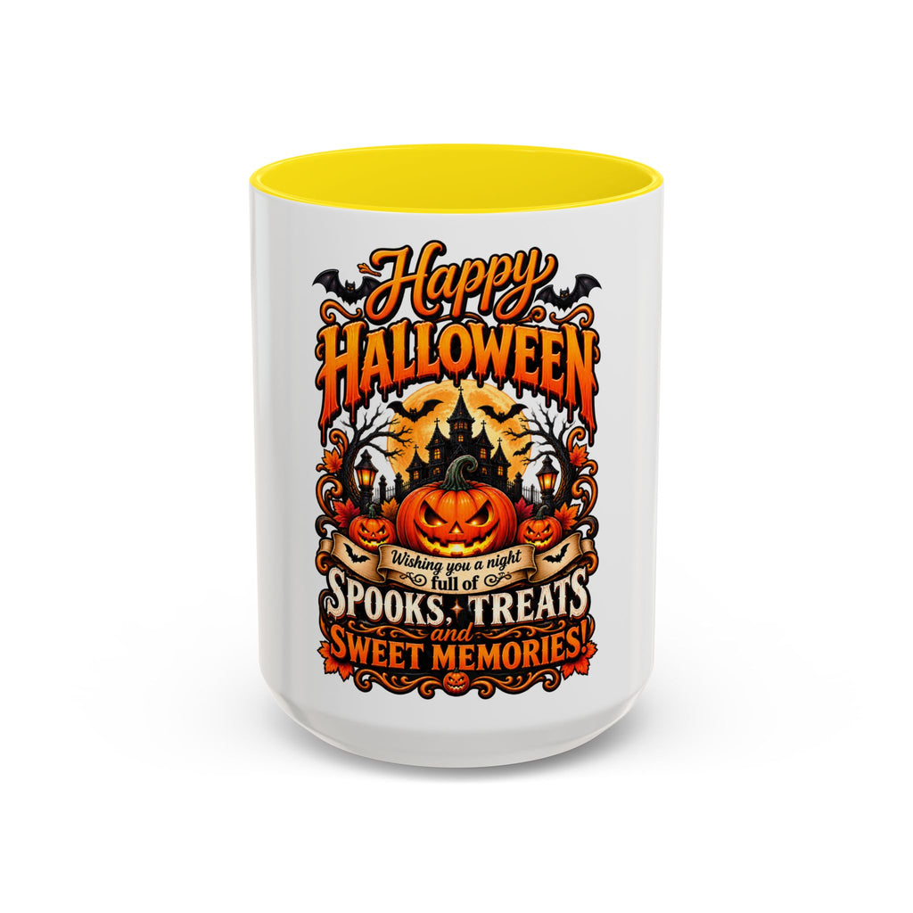Happy Halloween Coffee Mug — 'Spooks, Treats and Sweet Memories' Accent Mug