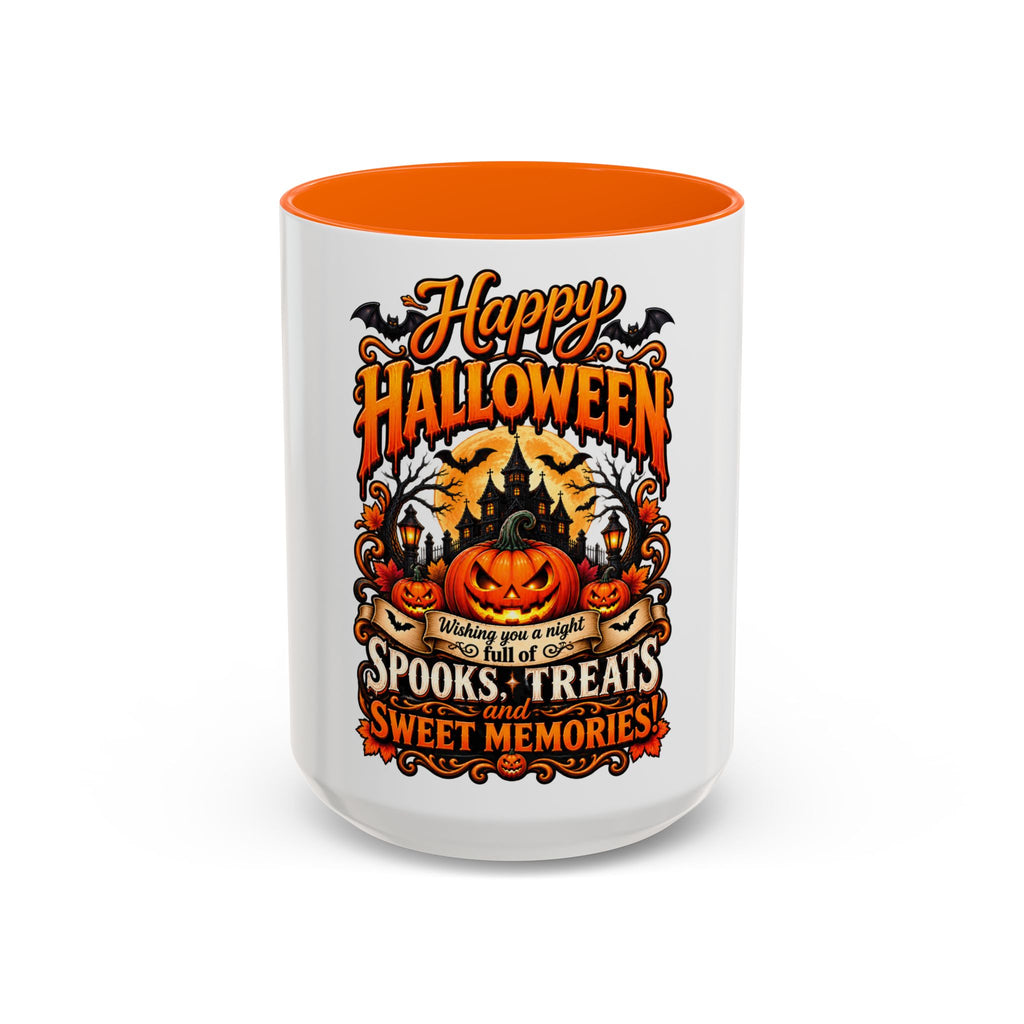 Happy Halloween Coffee Mug — 'Spooks, Treats and Sweet Memories' Accent Mug