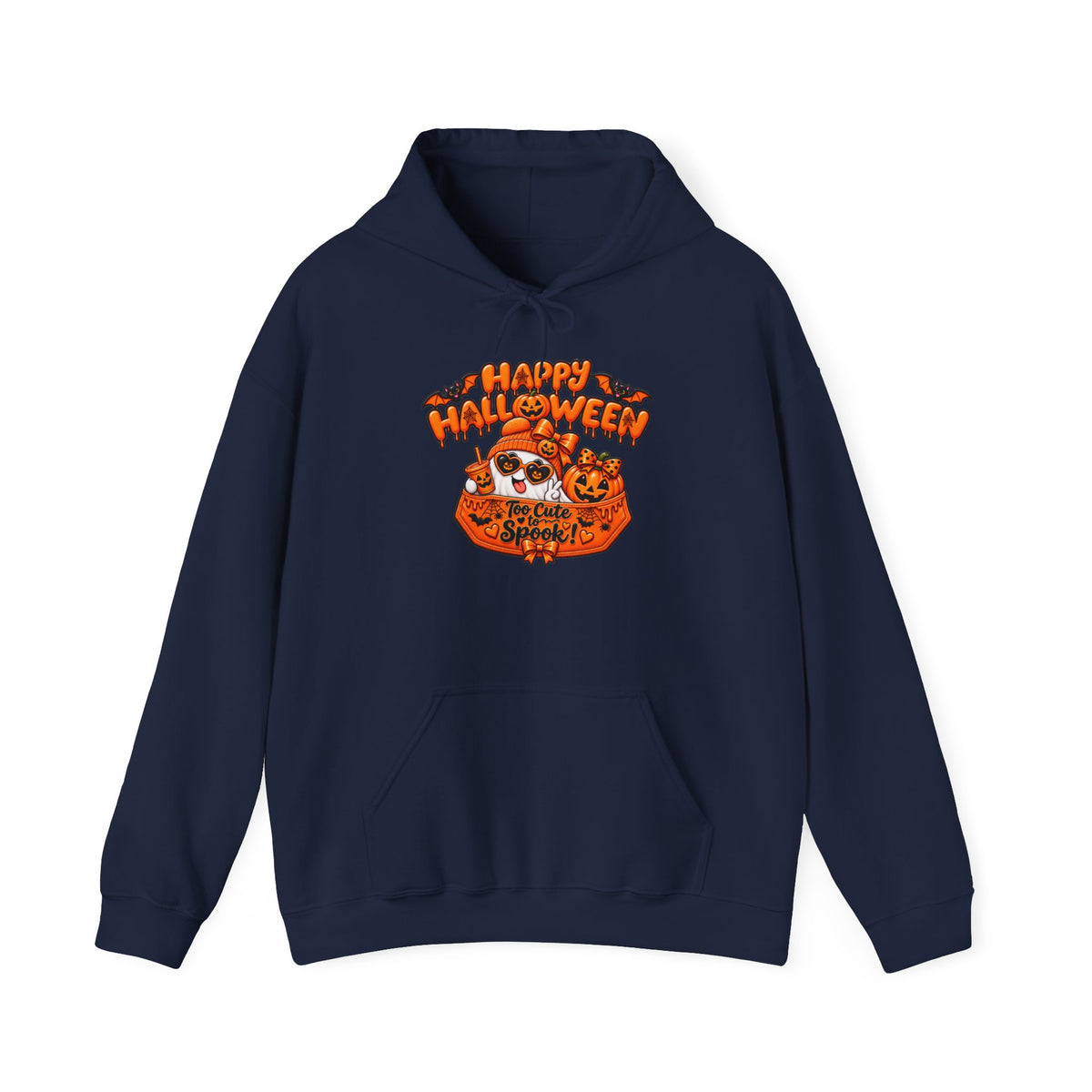 Halloween Cat Hoodie – "Happy Halloween" Pumpkin Cats Graphic