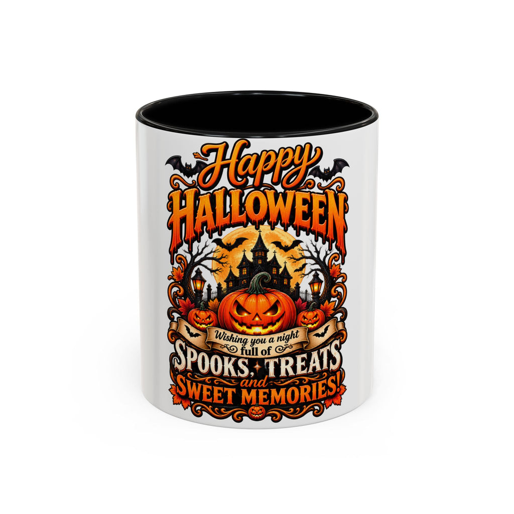 Happy Halloween Coffee Mug — 'Spooks, Treats and Sweet Memories' Accent Mug
