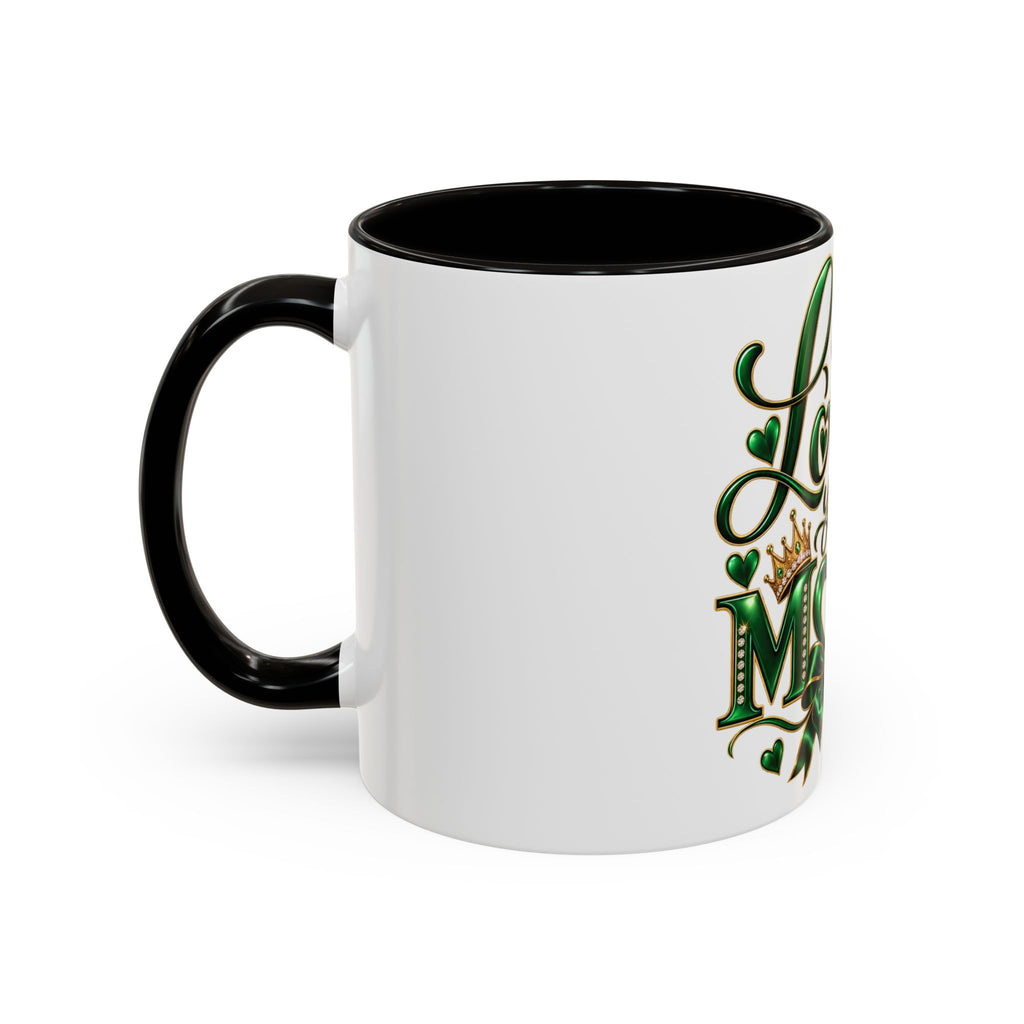 Love You Mom Green Butterfly Heart Mug (11oz & 15oz)
