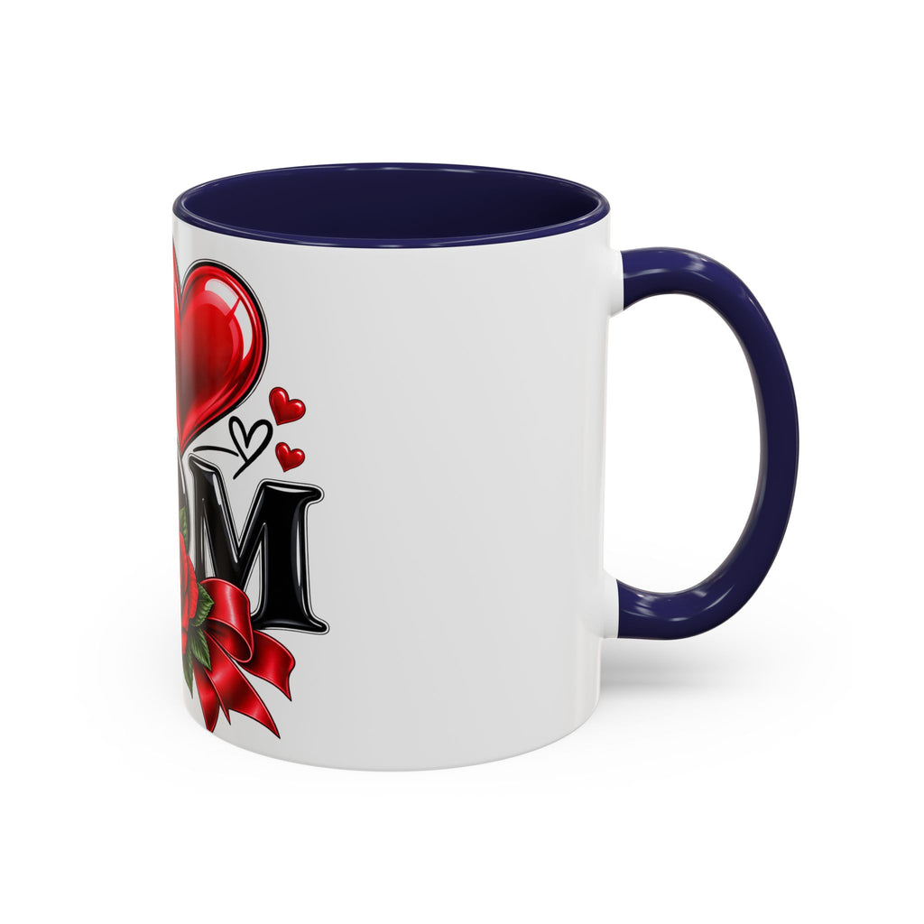 I  Mom Coffee Mug – Red Rose Mother’s Day Accent Mug (11/15oz)