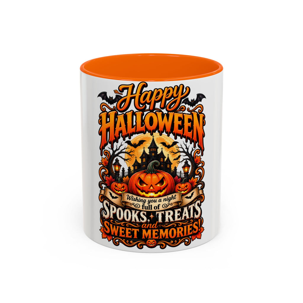 Happy Halloween Coffee Mug — 'Spooks, Treats and Sweet Memories' Accent Mug