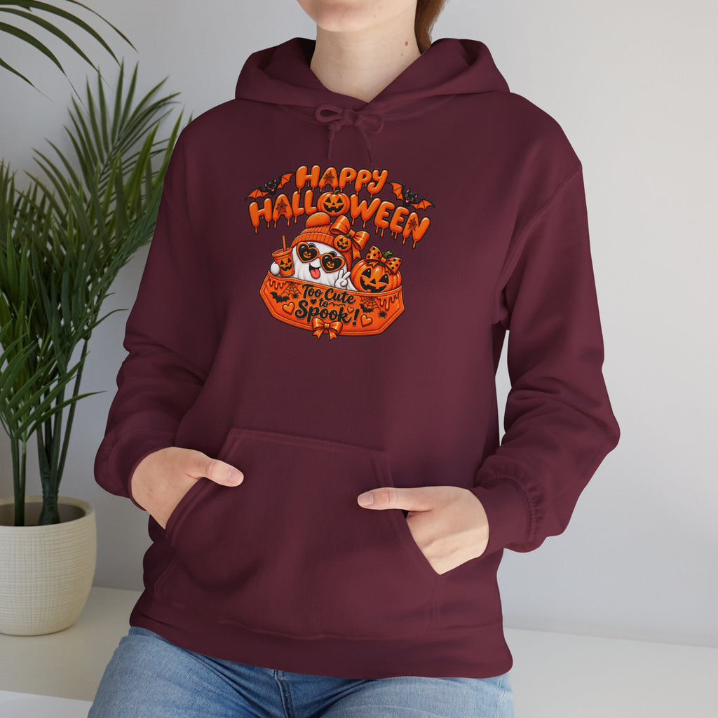 Halloween Cat Hoodie – "Happy Halloween" Pumpkin Cats Graphic