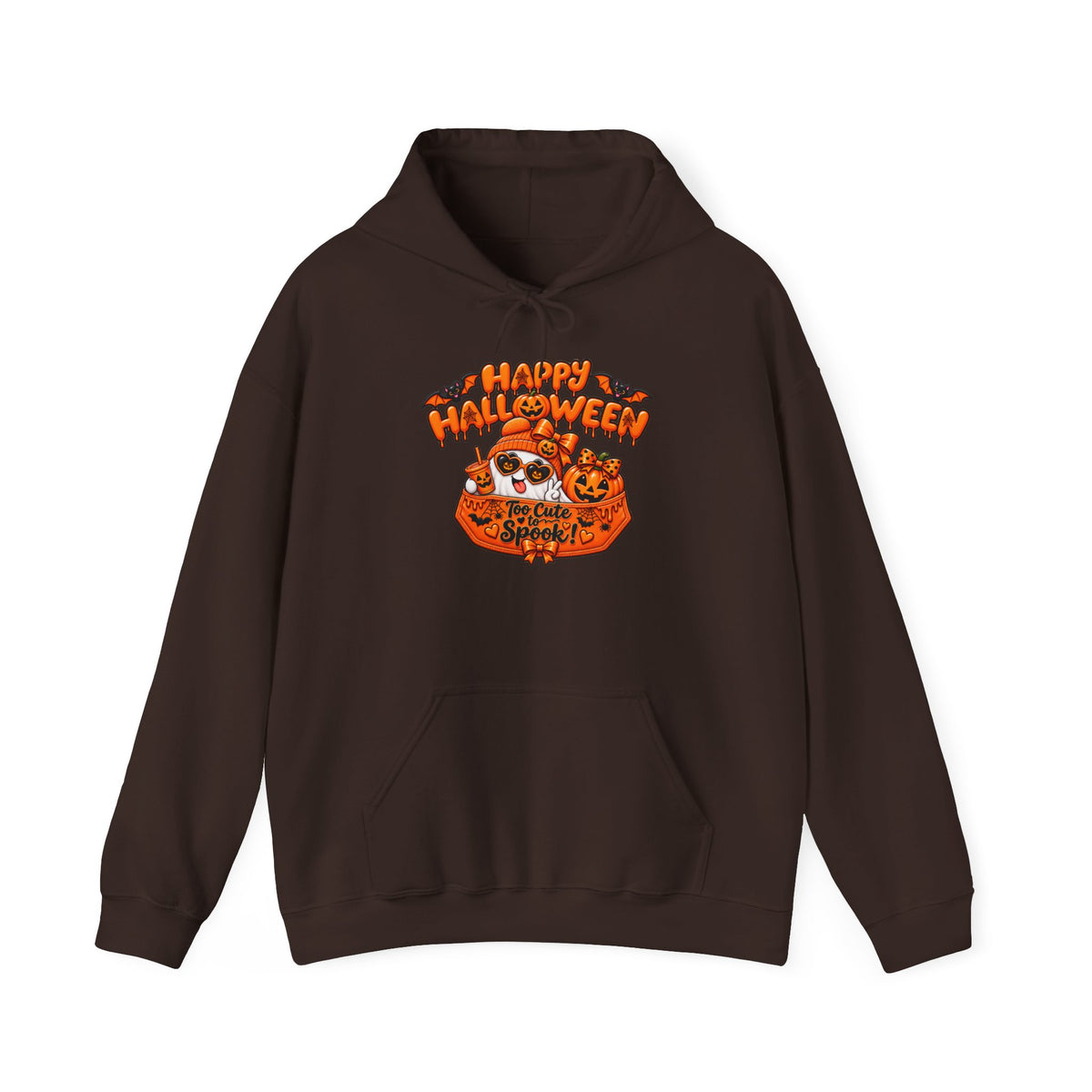 Halloween Cat Hoodie – "Happy Halloween" Pumpkin Cats Graphic