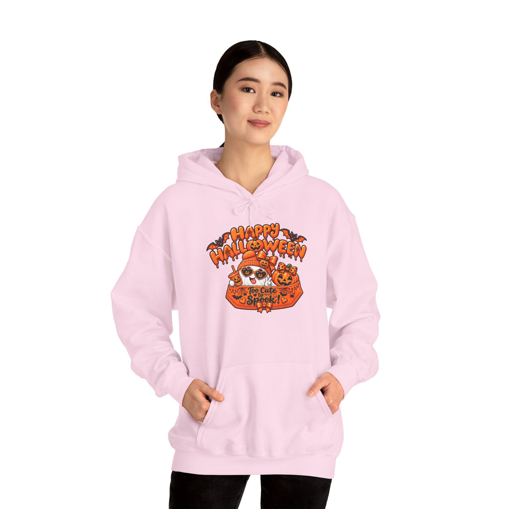 Halloween Cat Hoodie – "Happy Halloween" Pumpkin Cats Graphic