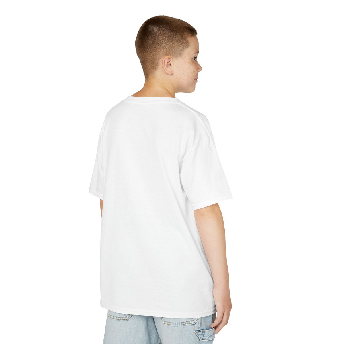 Kids Tee — Blue Streetwear King Graphic (Stay Focused)