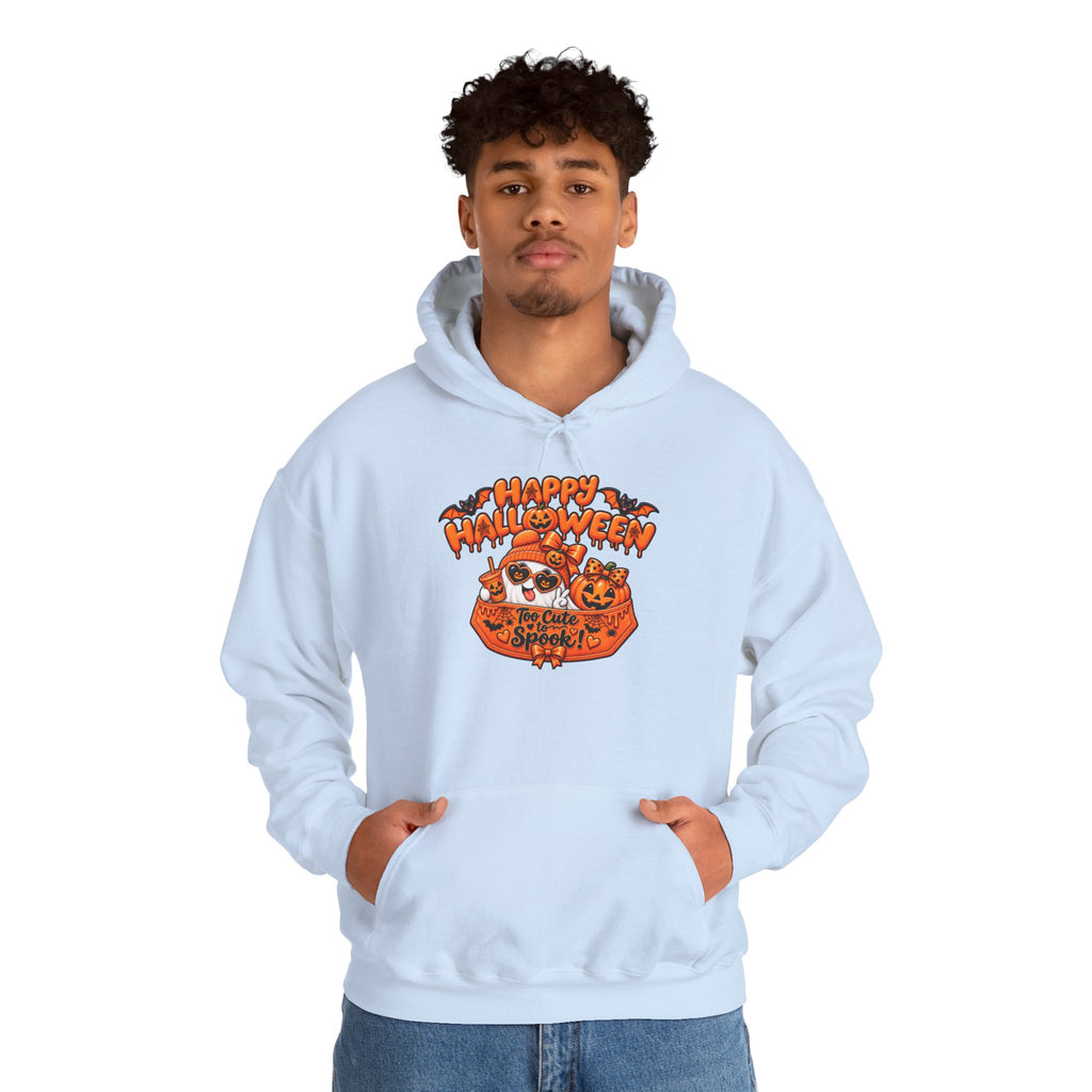 Halloween Cat Hoodie – "Happy Halloween" Pumpkin Cats Graphic