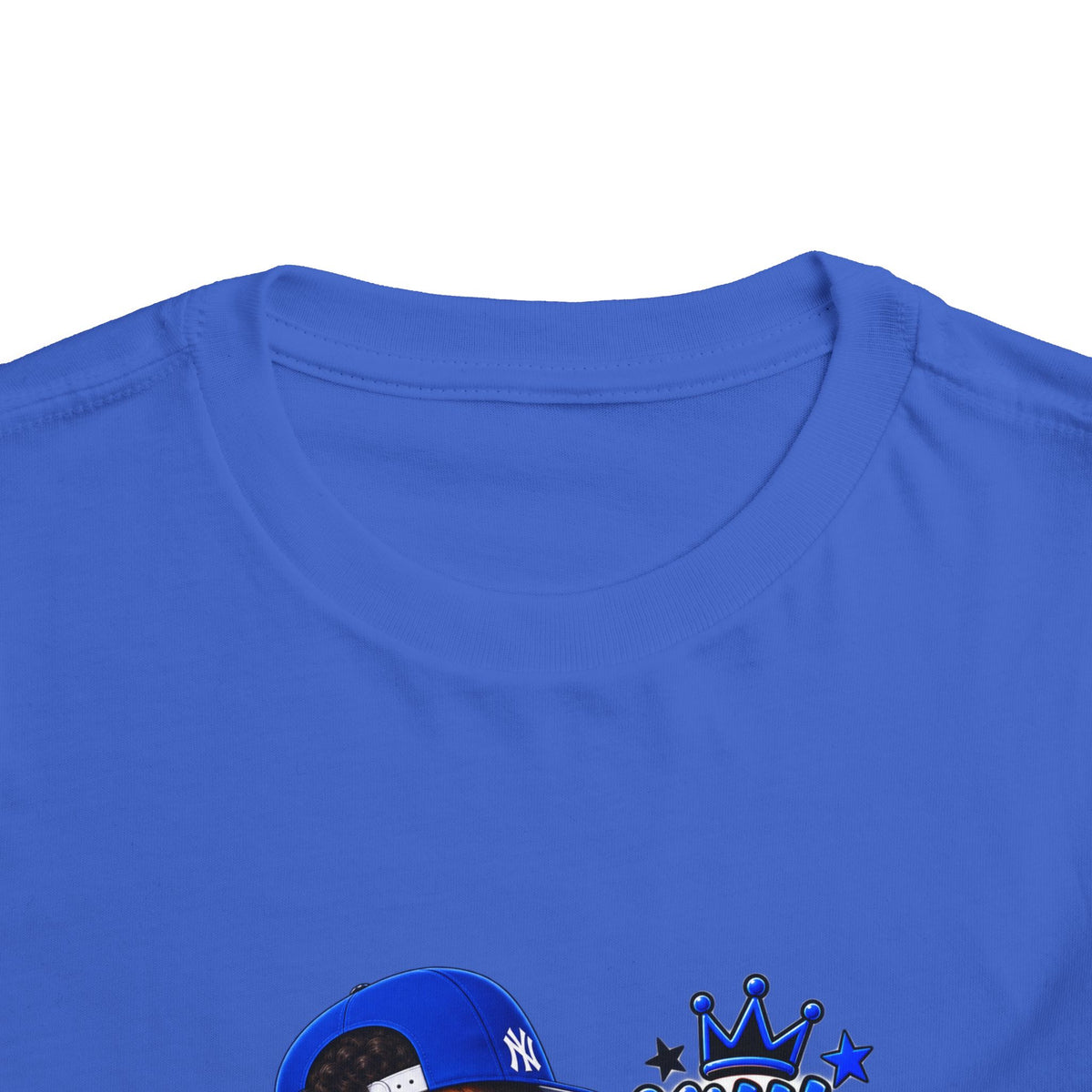 Toddler Tee — "Little Boy Big Dreams" Blue Sports Graphic