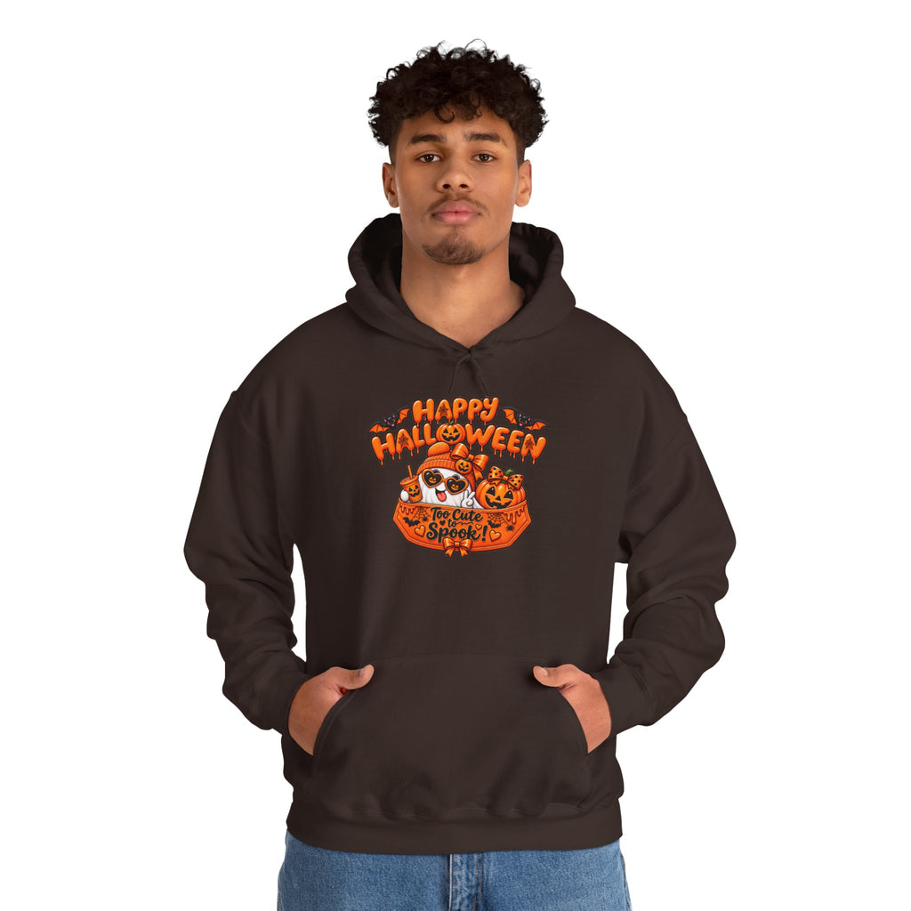 Halloween Cat Hoodie – "Happy Halloween" Pumpkin Cats Graphic