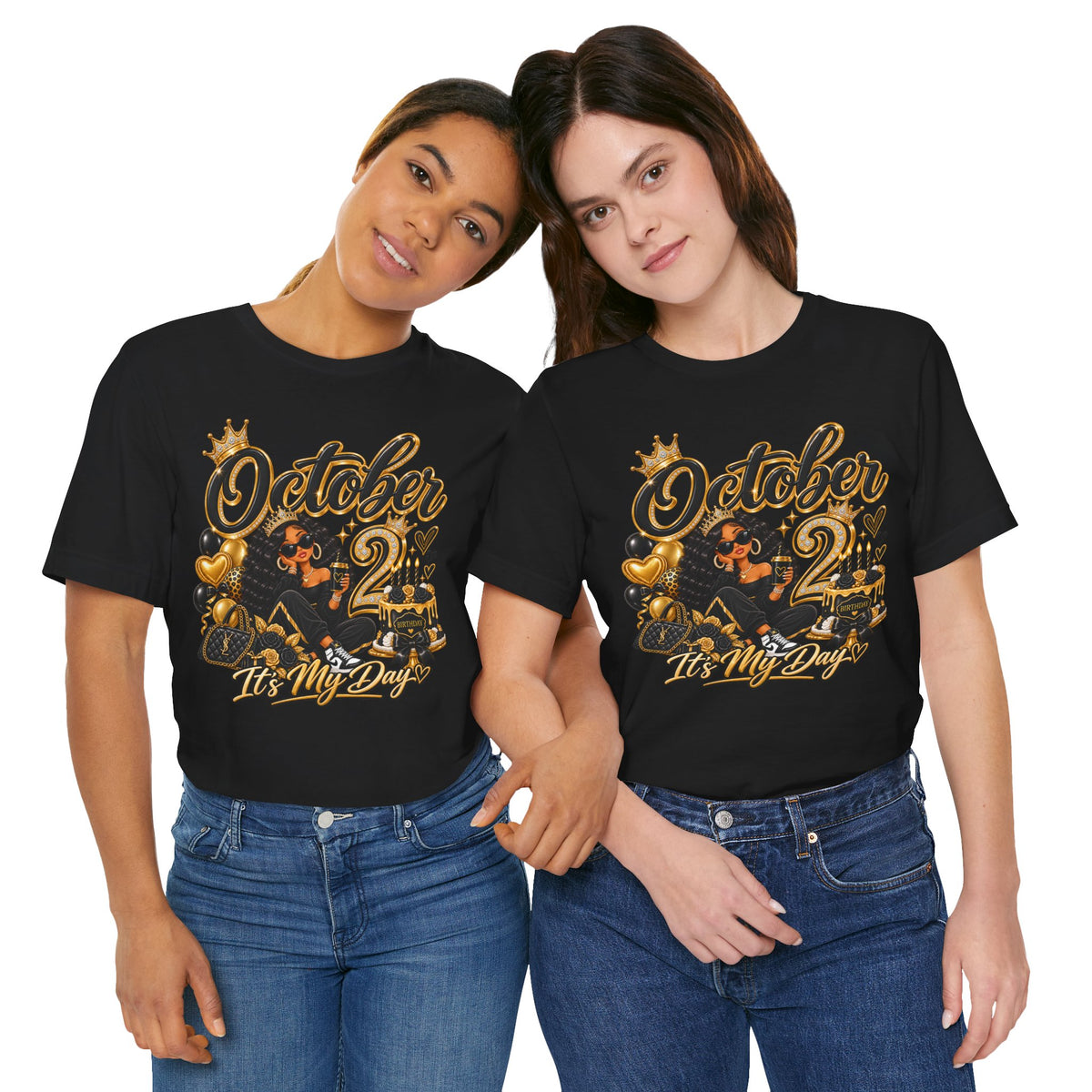 October 2 Birthday Tee — "October 2 It's My Day" Celebration Shirt