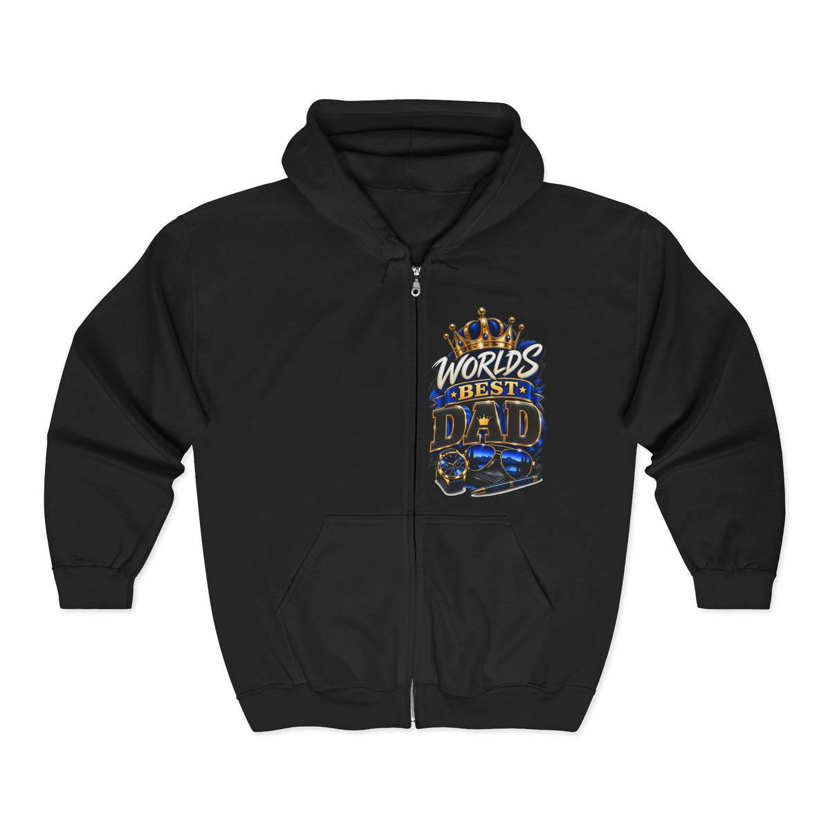 World's Best Dad Zip-Up Hoodie — Father's Day Gift Pullover