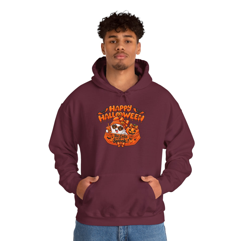 Halloween Cat Hoodie – "Happy Halloween" Pumpkin Cats Graphic