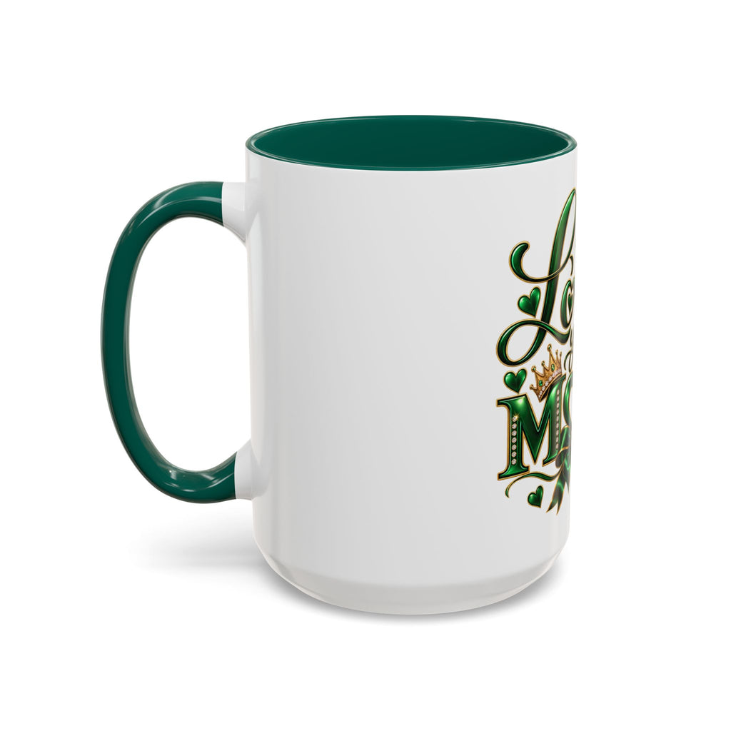 Love You Mom Green Butterfly Heart Mug (11oz & 15oz)