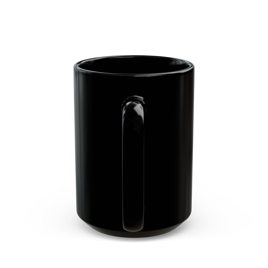 Halloween Ghost & Pumpkins Black Mug – Cute Spooky Coffee Cup (11oz/15oz)