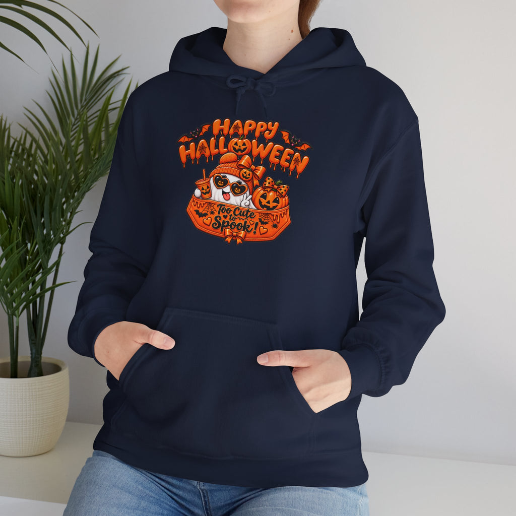 Halloween Cat Hoodie – "Happy Halloween" Pumpkin Cats Graphic