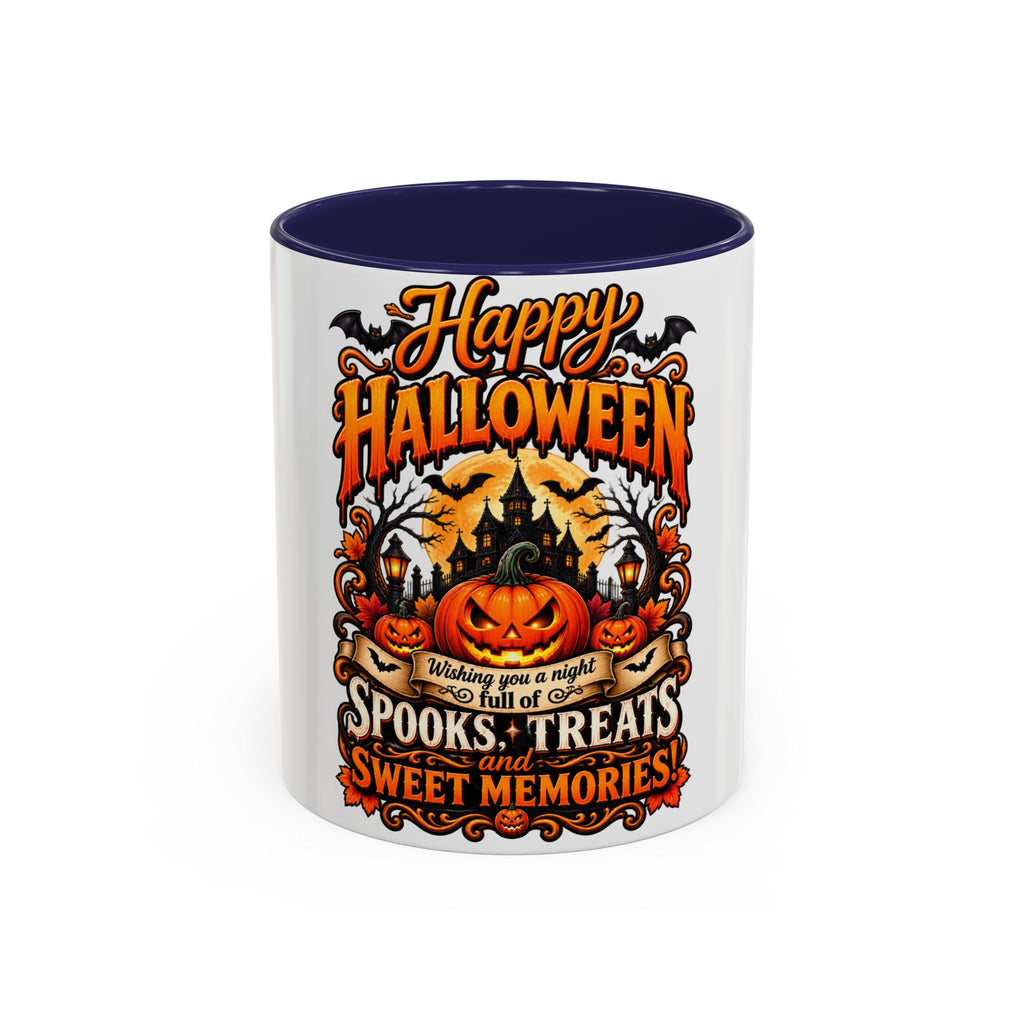 Happy Halloween Coffee Mug — 'Spooks, Treats and Sweet Memories' Accent Mug
