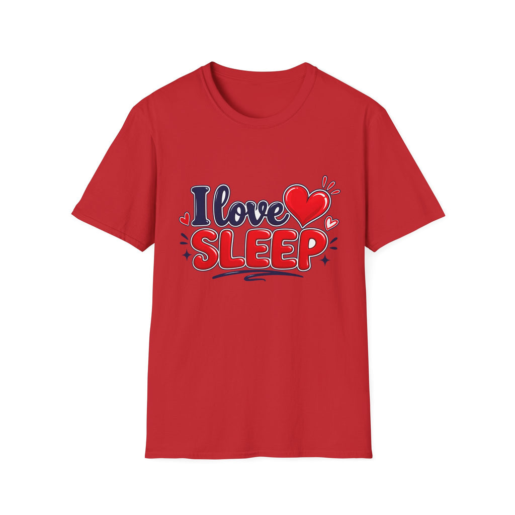 I Love Sleep T-Shirt — Cute Heart Graphic Sleep Lover Tee