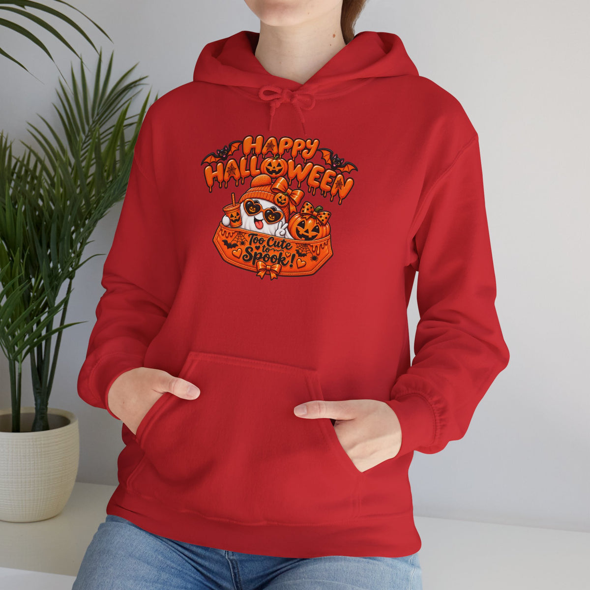 Halloween Cat Hoodie – "Happy Halloween" Pumpkin Cats Graphic