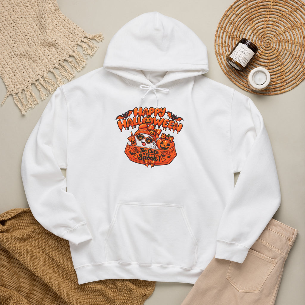 Halloween Cat Hoodie – "Happy Halloween" Pumpkin Cats Graphic