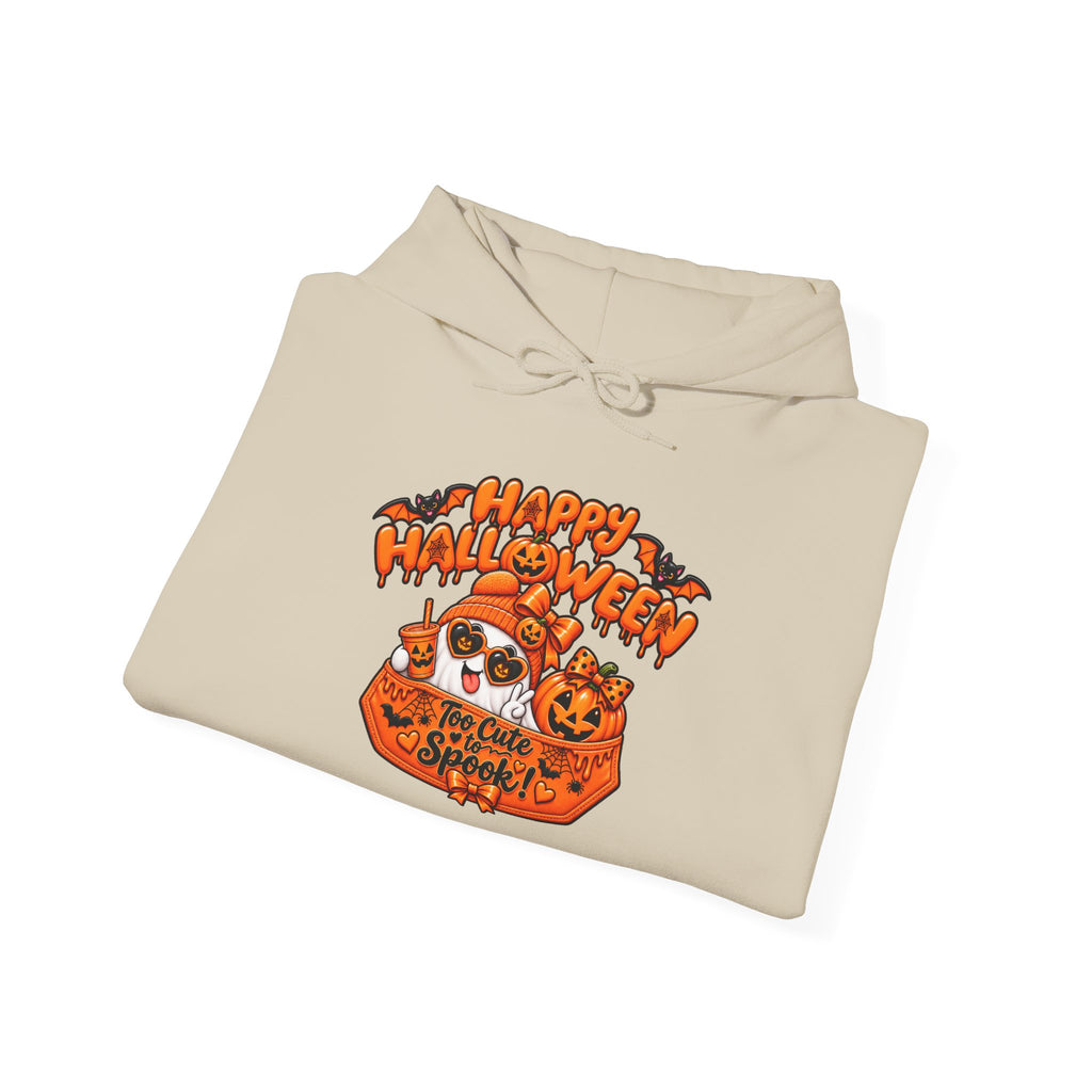 Halloween Cat Hoodie – "Happy Halloween" Pumpkin Cats Graphic