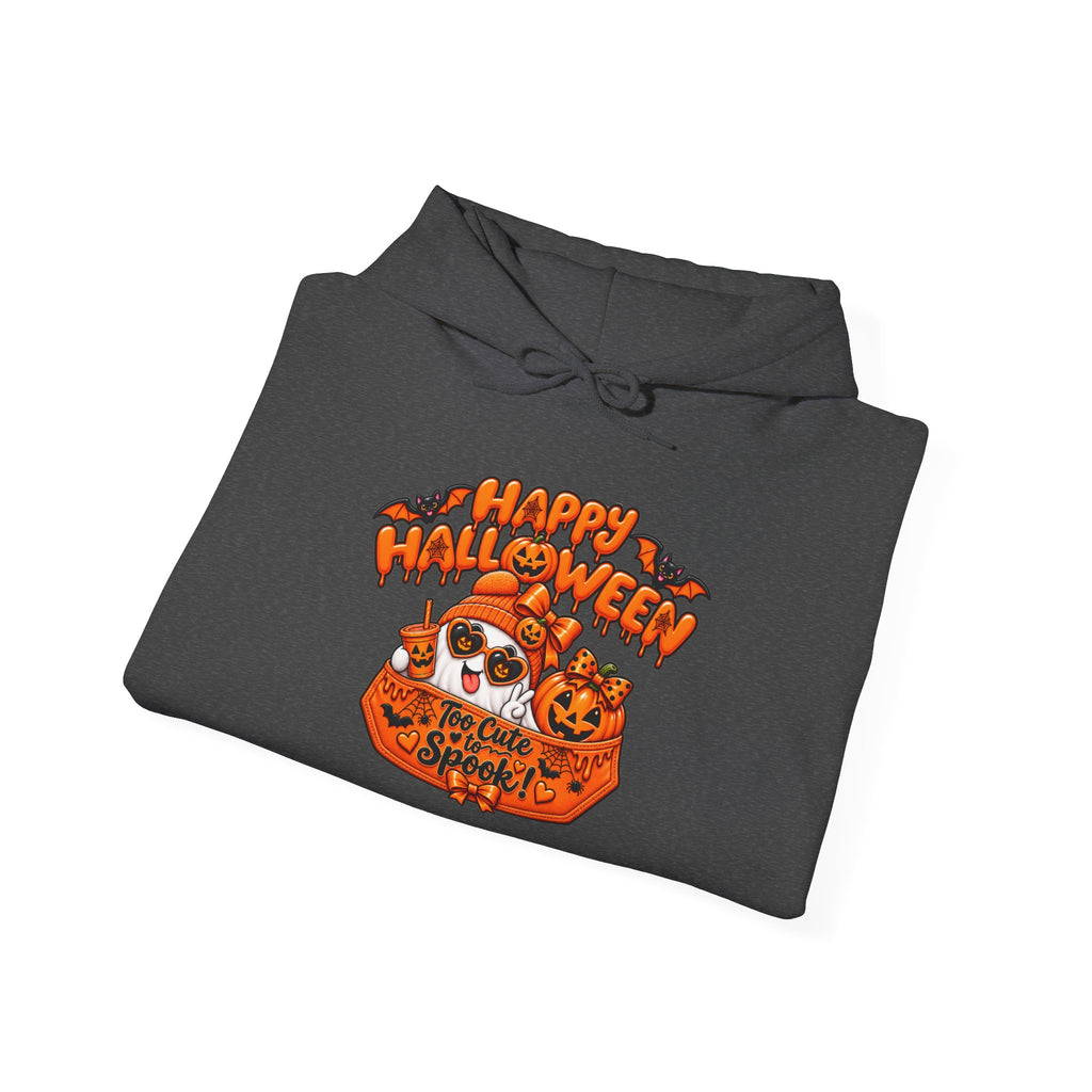 Halloween Cat Hoodie – "Happy Halloween" Pumpkin Cats Graphic