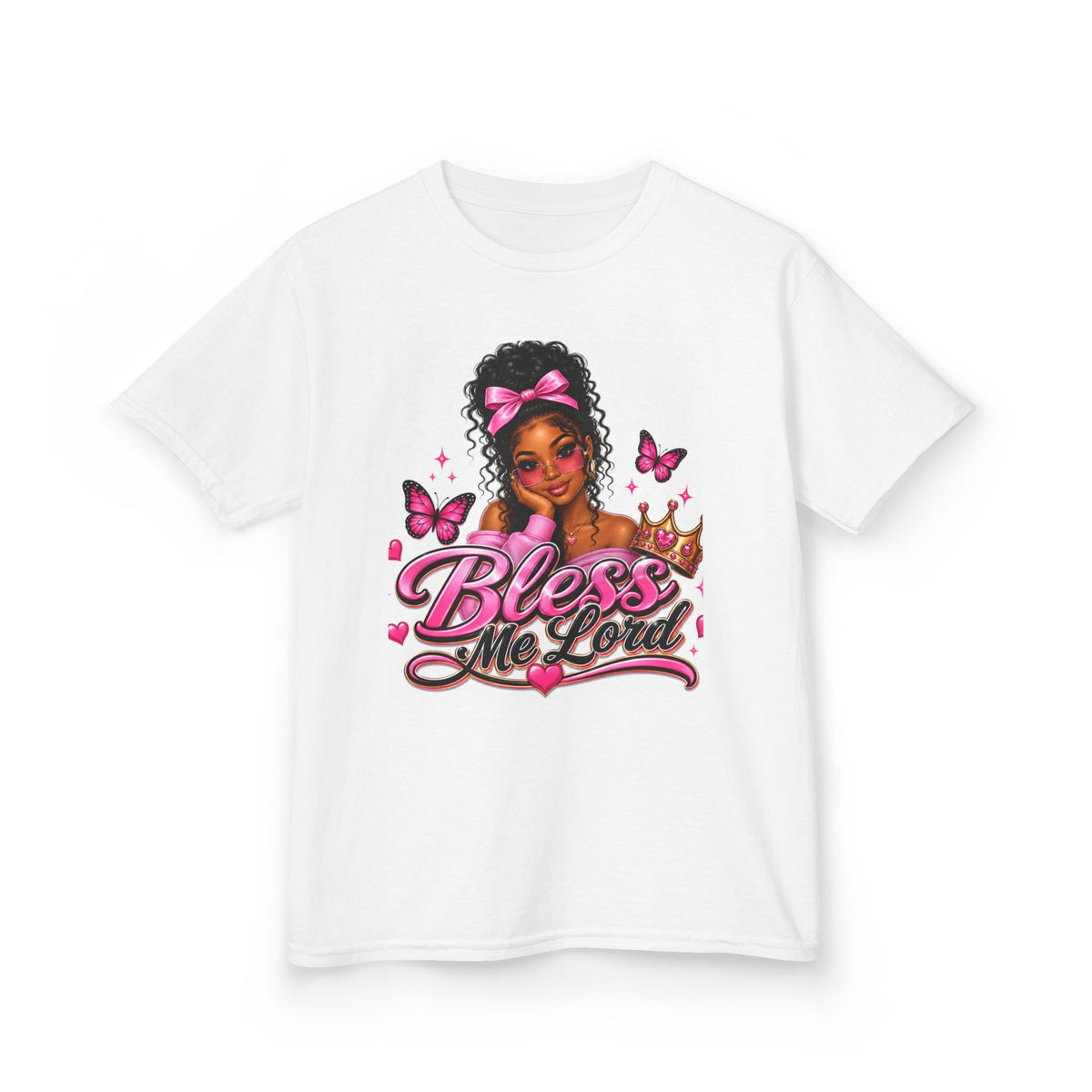 Kids Tee — "Bless Me Lord" Girl Graphic Youth T-Shirt