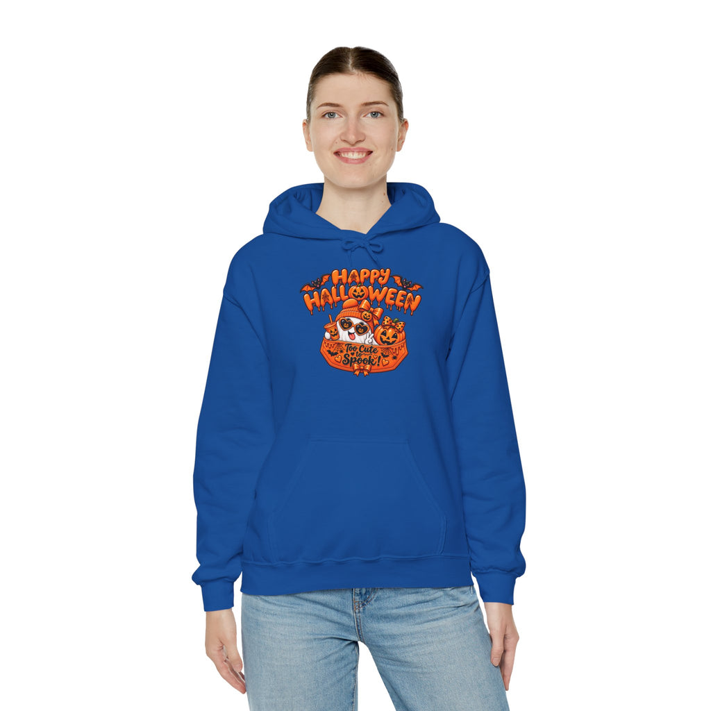 Halloween Cat Hoodie – "Happy Halloween" Pumpkin Cats Graphic