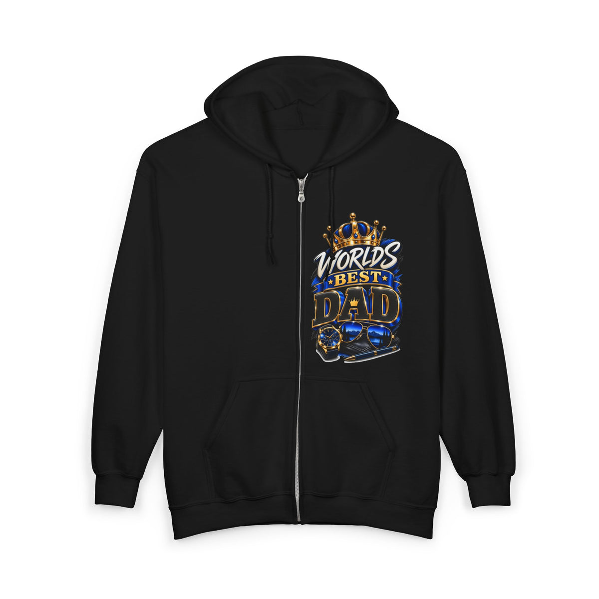 World's Best Dad Zip-Up Hoodie — Father's Day Gift Pullover