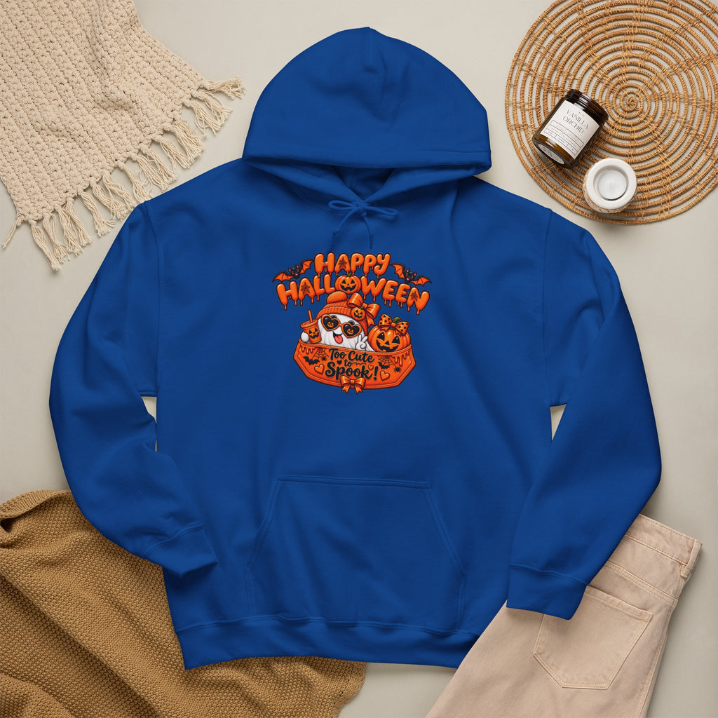Halloween Cat Hoodie – "Happy Halloween" Pumpkin Cats Graphic