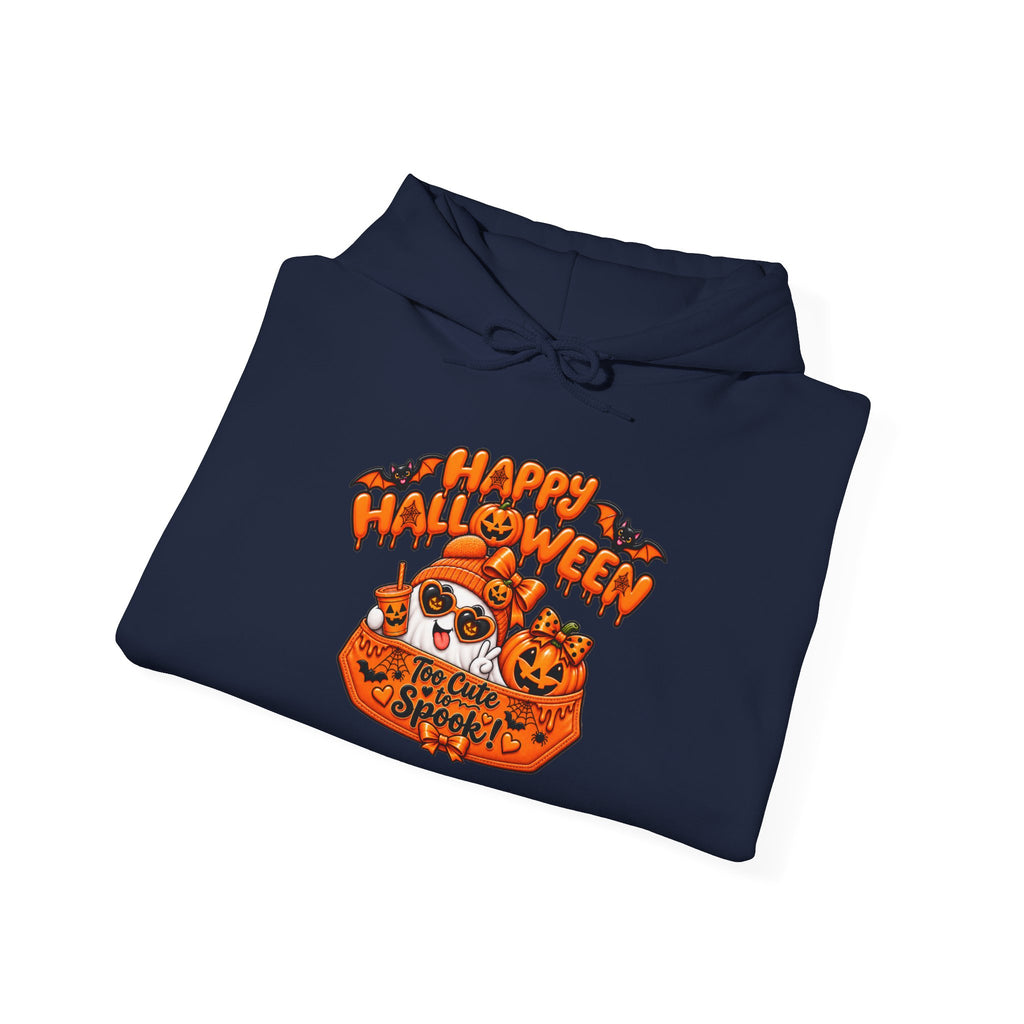 Halloween Cat Hoodie – "Happy Halloween" Pumpkin Cats Graphic