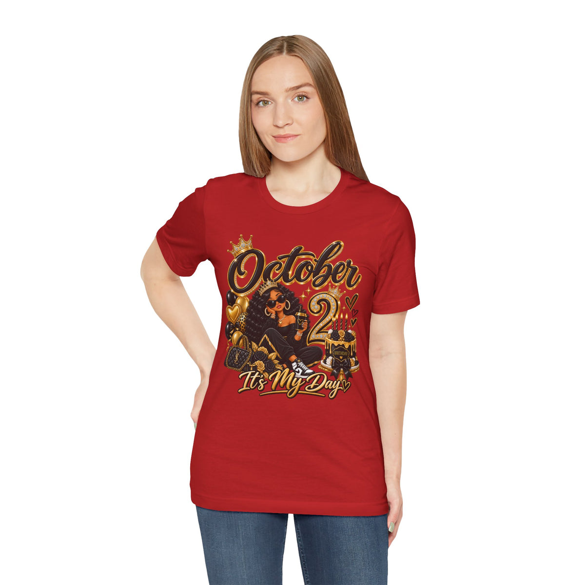 October 2 Birthday Tee — "October 2 It's My Day" Celebration Shirt