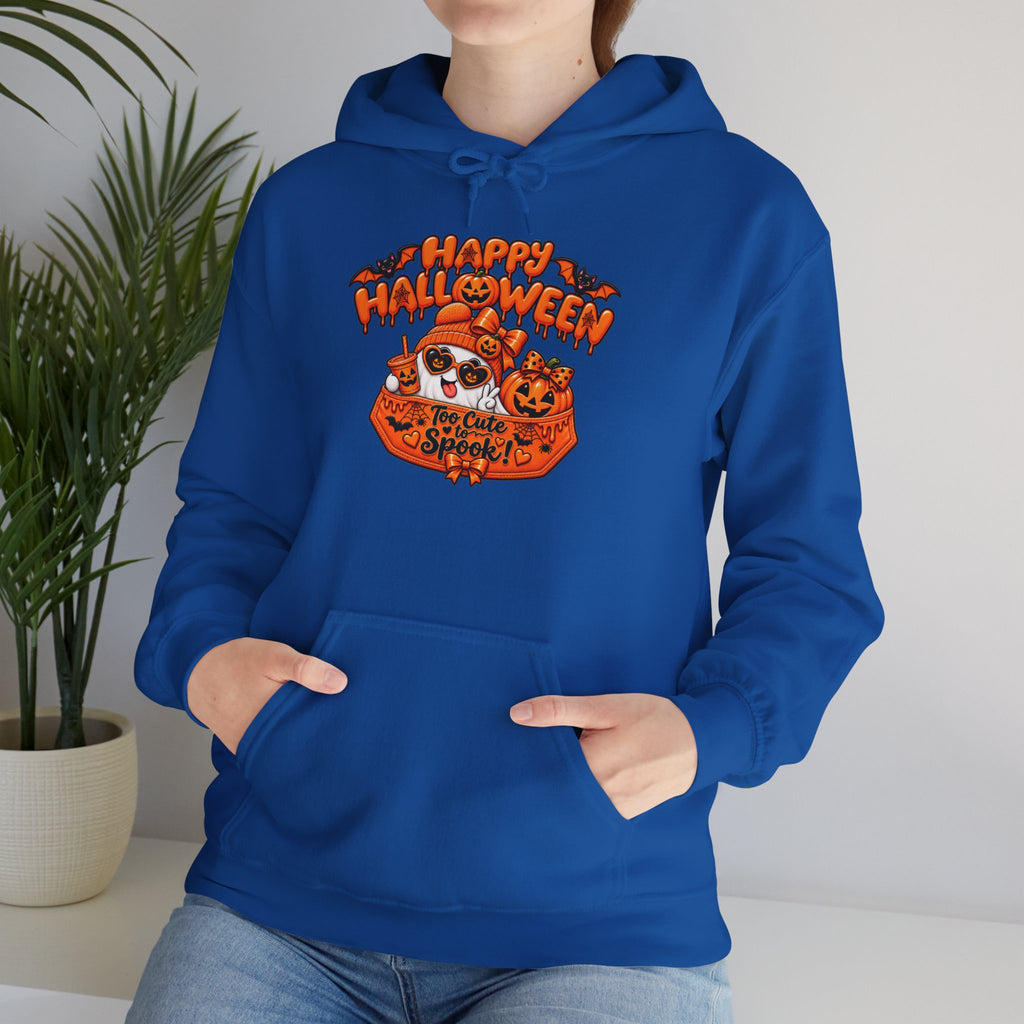 Halloween Cat Hoodie – "Happy Halloween" Pumpkin Cats Graphic