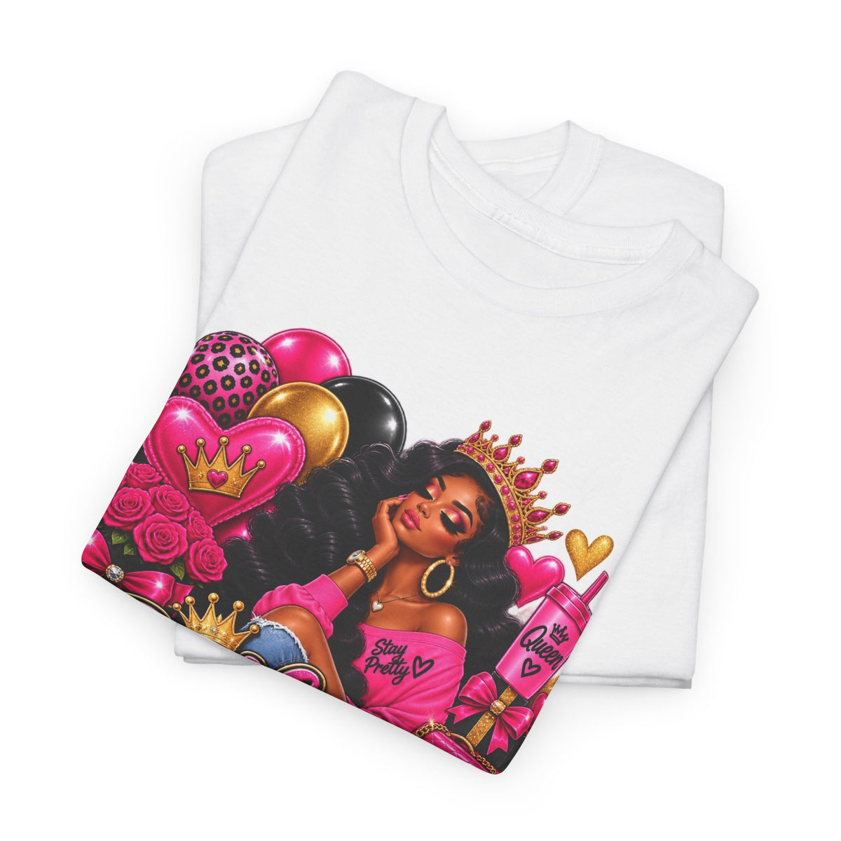 Birthday Girl T‑Shirt — Pink Crowned Diva Birthday Tee
