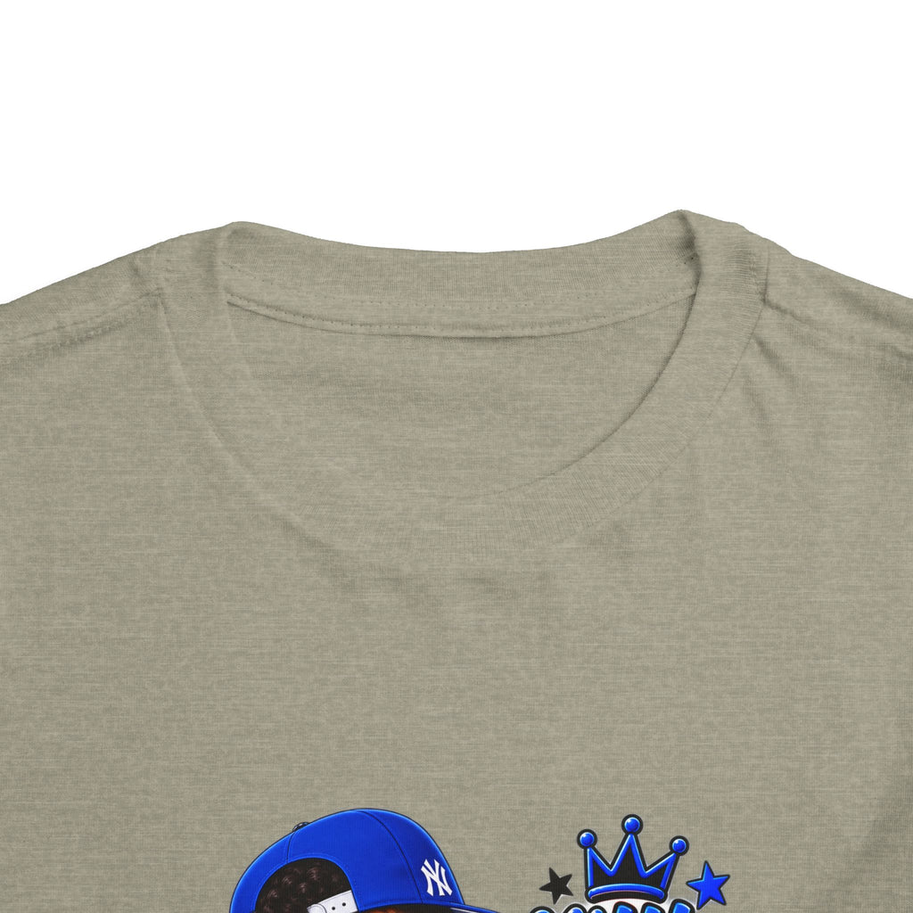 Toddler Tee — "Little Boy Big Dreams" Blue Sports Graphic
