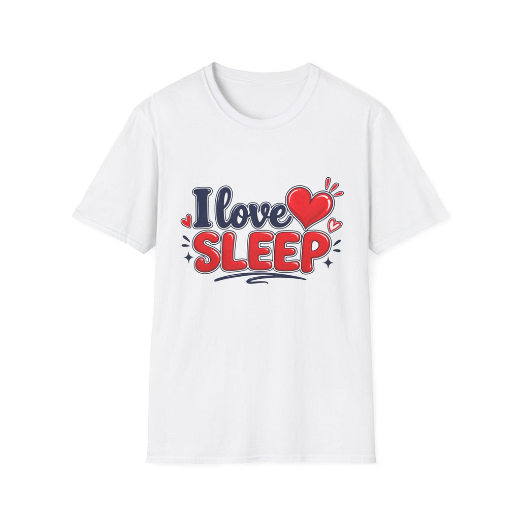 I Love Sleep T-Shirt — Cute Heart Graphic Sleep Lover Tee
