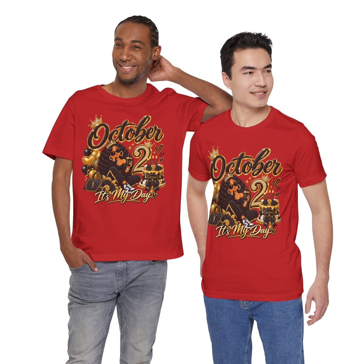 October 2 Birthday Tee — "October 2 It's My Day" Celebration Shirt
