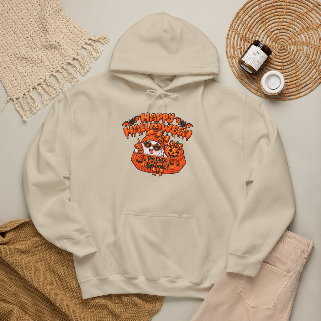 Halloween Cat Hoodie – "Happy Halloween" Pumpkin Cats Graphic