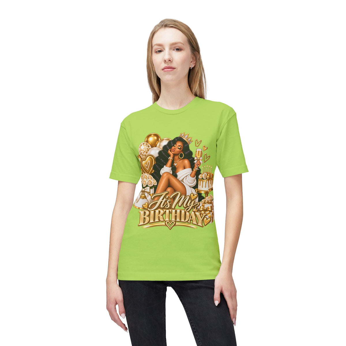 Birthday Queen T-Shirt – "It's My Birthday" Gold Party Design
