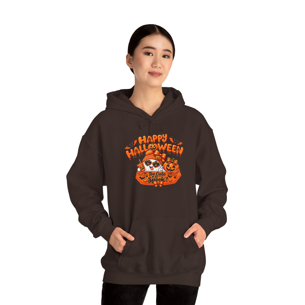 Halloween Cat Hoodie – "Happy Halloween" Pumpkin Cats Graphic