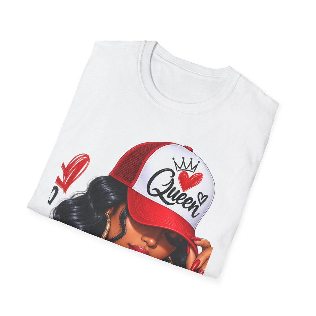 Queen Trucker Hat Graphic Tee — Bold Afrocentric 'Queen' Design