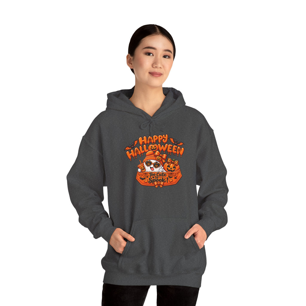 Halloween Cat Hoodie – "Happy Halloween" Pumpkin Cats Graphic