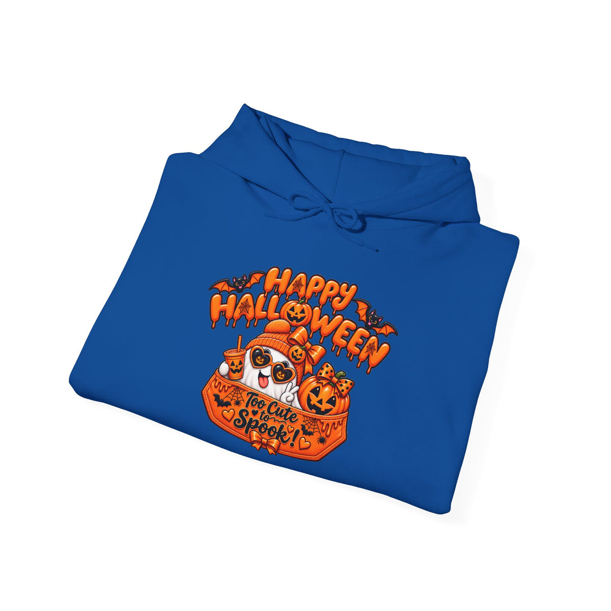 Halloween Cat Hoodie – "Happy Halloween" Pumpkin Cats Graphic