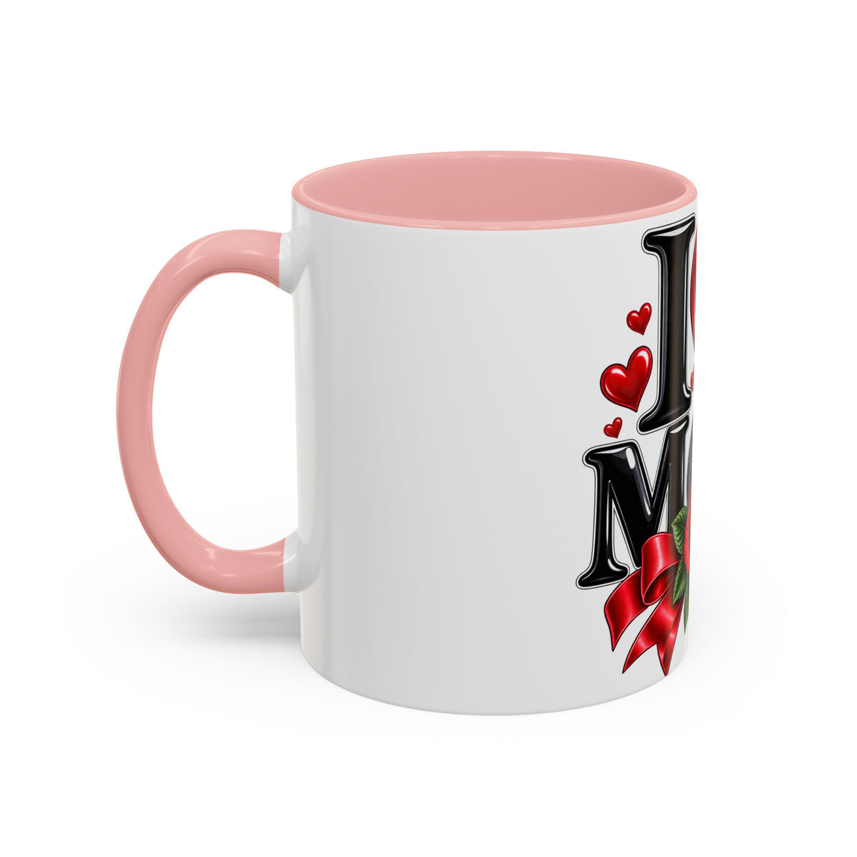 I  Mom Coffee Mug – Red Rose Mother’s Day Accent Mug (11/15oz)